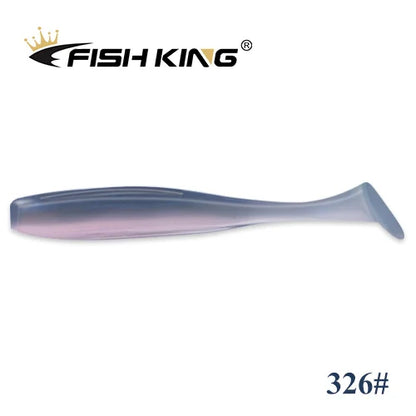 FISH KING Easy Shiner Fishing Lure 50mm 75mm 100mm Wobblers Carp Fishing Soft Lures Silicone Artificial Double Color Bait T Tail