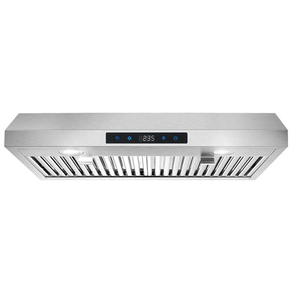 Range Hood 30 Inch Under Cabinet, Range Hoods with Touch Control,3-Venting Kitchen Hood,Stainless Steel Vent Hood