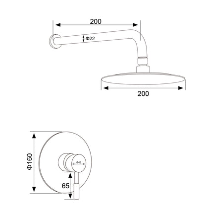 High Quality Hot Sale Concealed Wall Mounted Bathroom Shower Faucet Set Hot & Cold Water Rainfall Shower Mixer