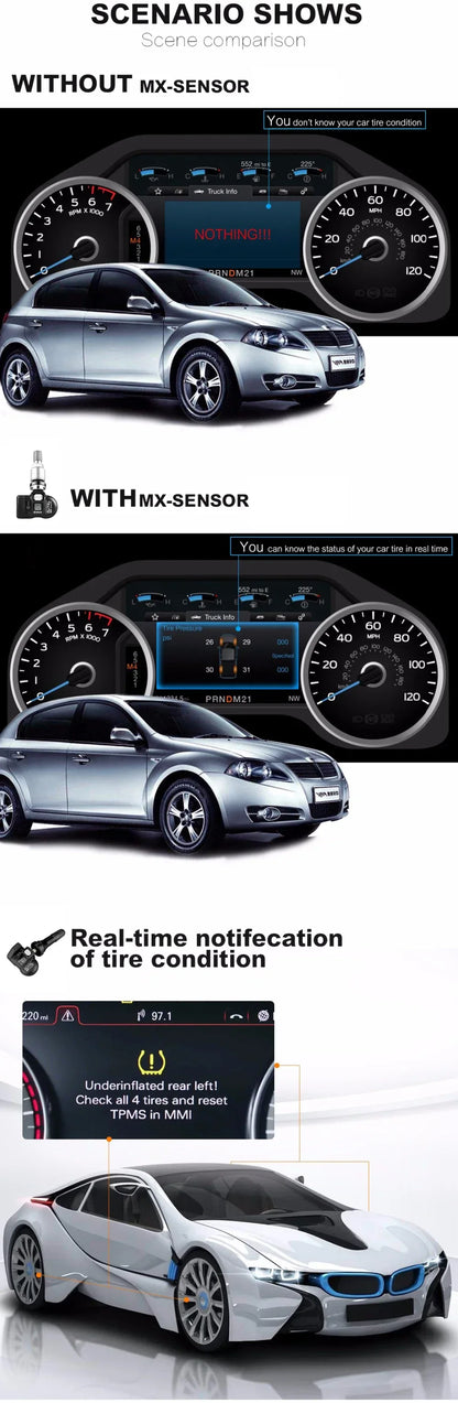 Autel TPMS MX Sensor 315MHz 433MHz Sensor 2in1 Clone-able Programming Sensors For TS501 TS508 Tire Pressure Monitoring Car Tool