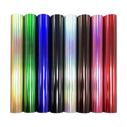 DETU Holographic HTV for Clothing Rainbow Reflective Heat Transfer Vinyl Flex Htv for Plotter Color Heat Transfer Printing