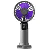 USB Portable 6-Speed Digital Display Fan Mini Handheld Large Wind Silent Desktop Cooling Gift Foldable for Household Car Use