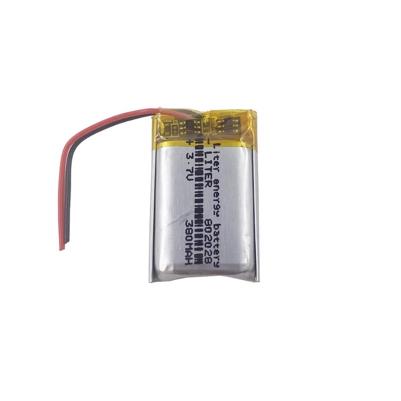 Custom Battery Lithium 3.7v 380mah Li-polymer 802028 802030 Rechargeable Li-po Battery for Camera UN38.3 CE ROHS