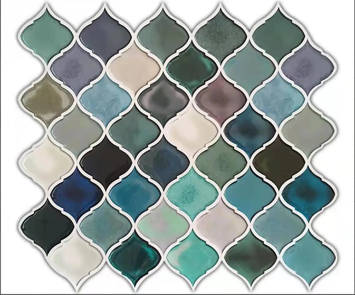 Modern Waterproof 3D Wall Sticker Peel and Stick Back Splashes for Kitchen Bathroom Home Decor IL-Proof Usage for Households