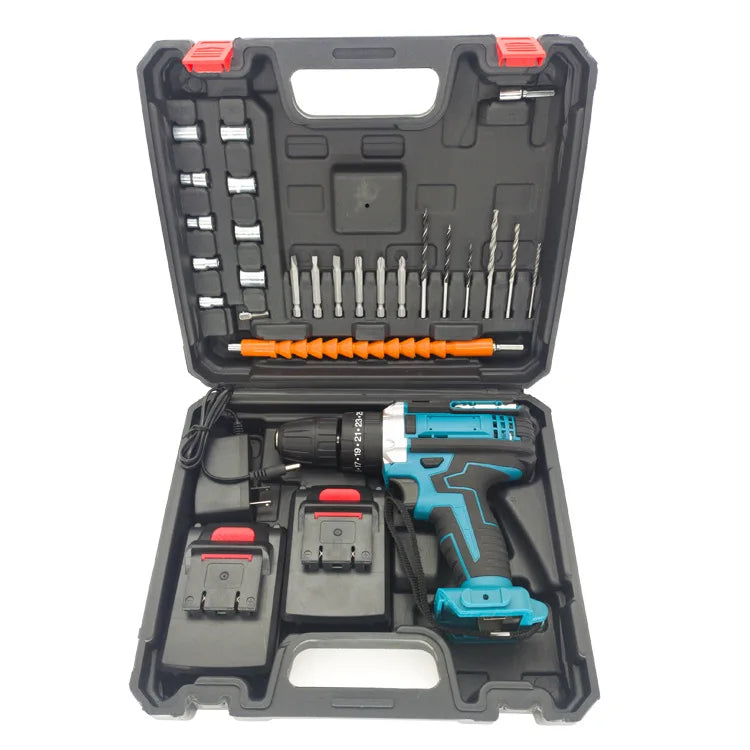 21V Lithium Battery Rechargeable 3-Function Impact Drill Set New Power Tool with OEM Customization Includes Screwdriver Set