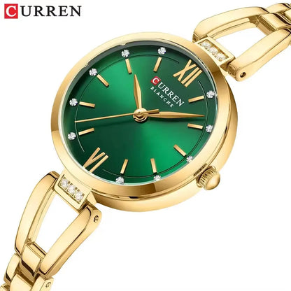 CURREN 9092 Luxury Bracelet Women's Watches Elegant Gold High Quality Stainless Steel Waterproof Female Quartz Wrist Watch