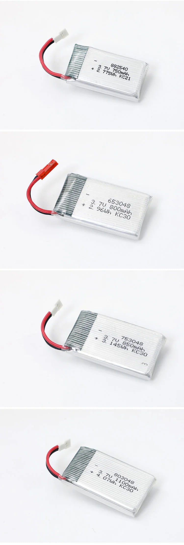 802555 3.7V 800mAh Lipo Battery 25C Helicopter H12C F181 F187 F163 Drone Rechargeable Lithium Battery