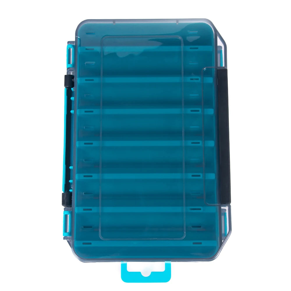 19.5*13.5*3.5cm Professional Lure Bait Double-sided Storage Fishing Gear Box Fishing Supplies Accessories Fishing Tool Box