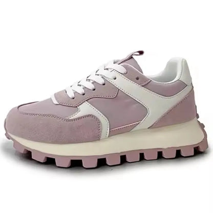 Breathable Lace-up Height Increasing Breathable PU Running Shoes Casual Sneaker for Women Wholesales 237