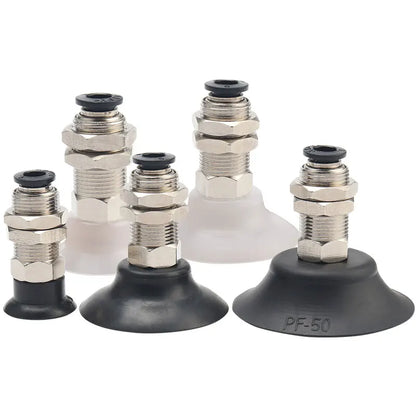 Mechanical Robot Arm Silicone  Rubber Industrial Sucker Vacuum Suction Cup Vacuum Pad With Mounting Holder Threaded Screw