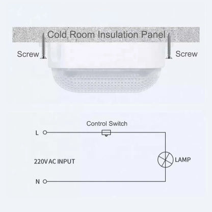 8W IP65 Waterproof Cold Storage LED Lamp for Home Kitchen Cool White Light