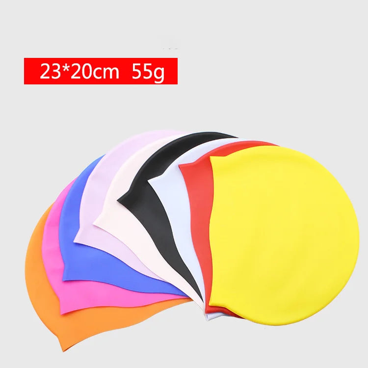 Custom Lightweight Swim Cap Silicone High Elastic Swimming Caps Professional Fitness Swim Cap for Adults and Kids