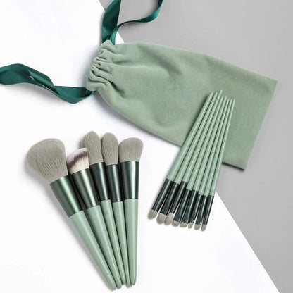 Custom Logo 13pcs Makeup Brushes Set Foundation Powder Eye Shadows Makeup Brush with Cosmetic Storage Bag