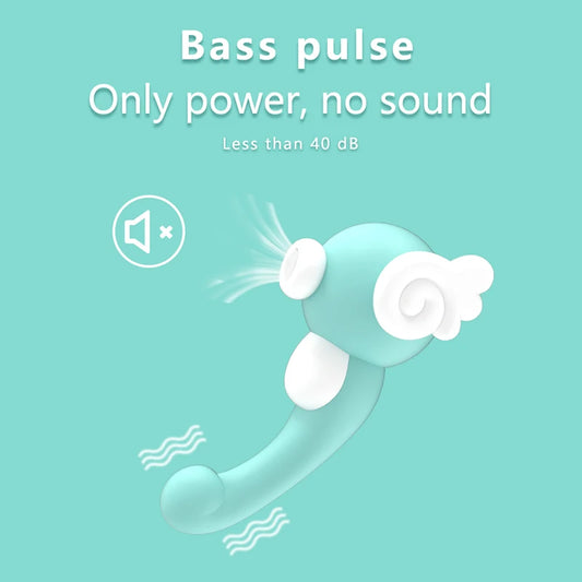 Cute Seahorse Vibrator for Women Clitoral Sucking & Vibration Toy Small Portable Design with Powerful Motor in US Stock