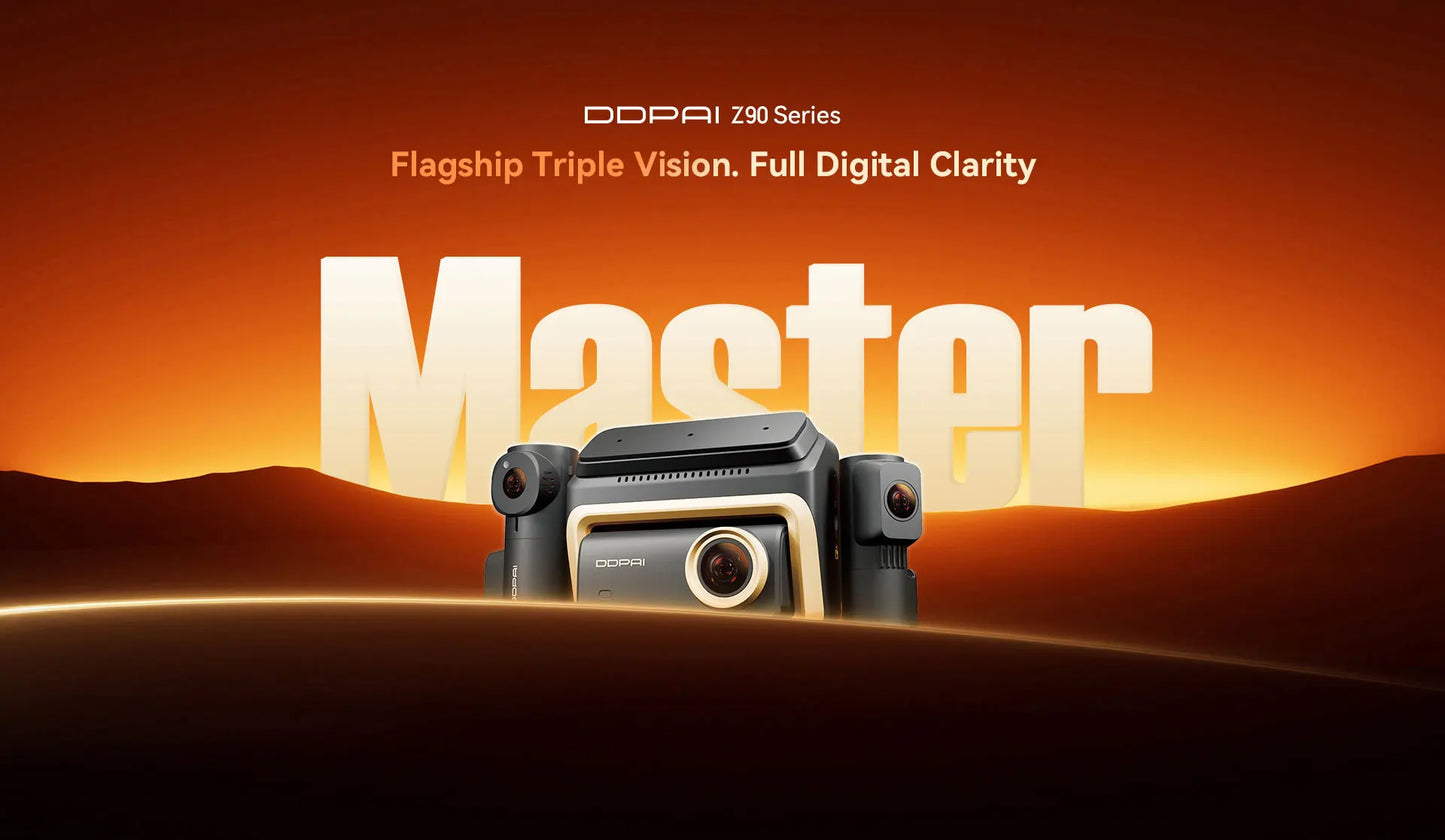 DDPAI Z90 Master/Z90 Pro /Z90  Series Flagship Dual Lens Triple Vision Car Dash Cam Video Recorder ADAS WDR Loop Recording Touch