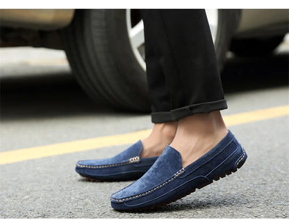 Suede Leather Man Loafers Luxury 2021 Casual Shoes For Men Boat Shoes Handmade Men Slipon Driving Shoes Male Moccasins Zapatos99