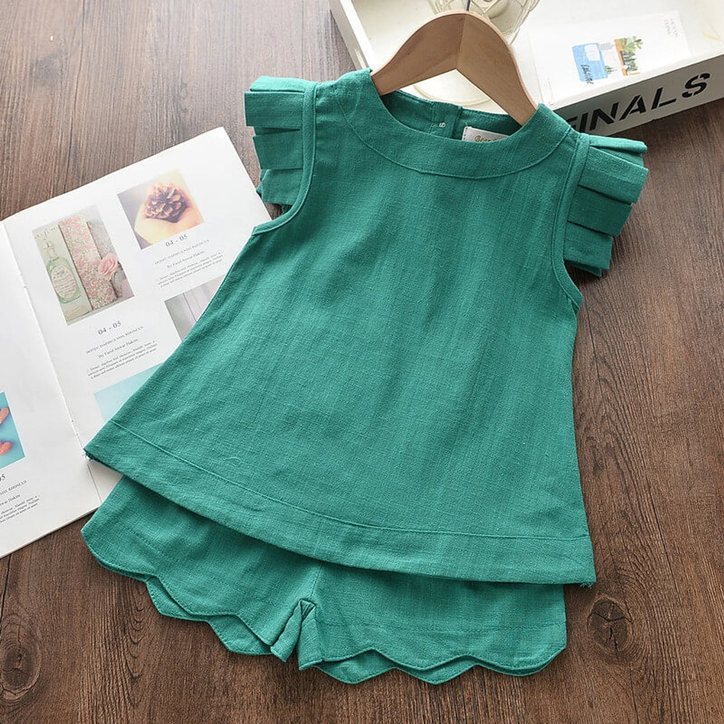 TD Soo Classy Girls Set Custom Logo Casual Clothing for Children Aged 6-12 Years Size 2T