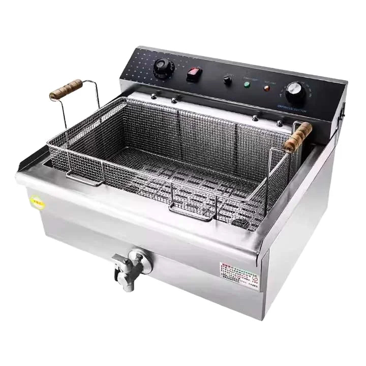Premium Commercial Full-Size Electric Deep Fryer 30 Liters Professional Restaurant Industrial New Standing Fryer