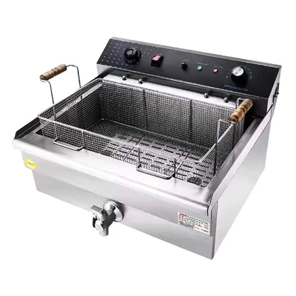 Premium Commercial Full-Size Electric Deep Fryer 30 Liters Professional Restaurant Industrial New Standing Fryer