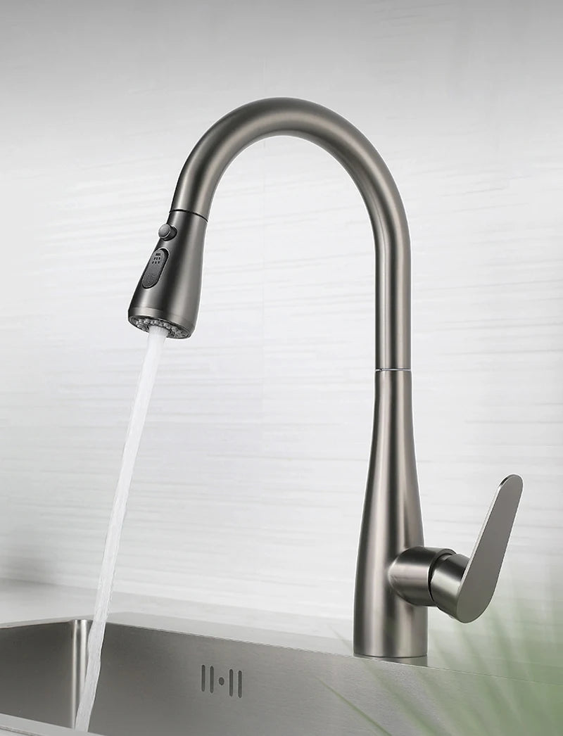 China Supplier Factory Price Torneira Da Bacia Vegetal Preta Pull Out Kitchen Sink Faucet Mixer Tap
