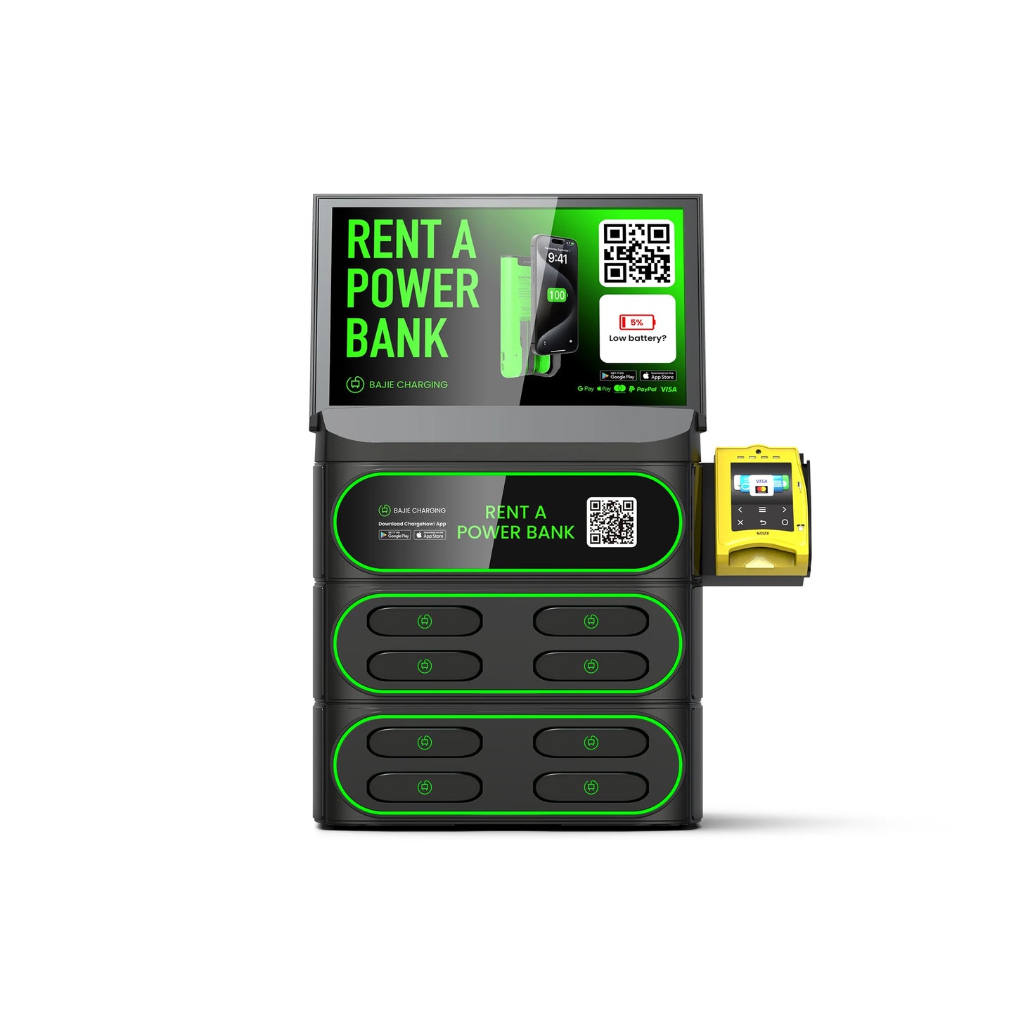 New Trending Shared Power Bank Station Credit Card Payment Mobile Phone Charging Rental Station Desktop Powerbank Stand Kiosk