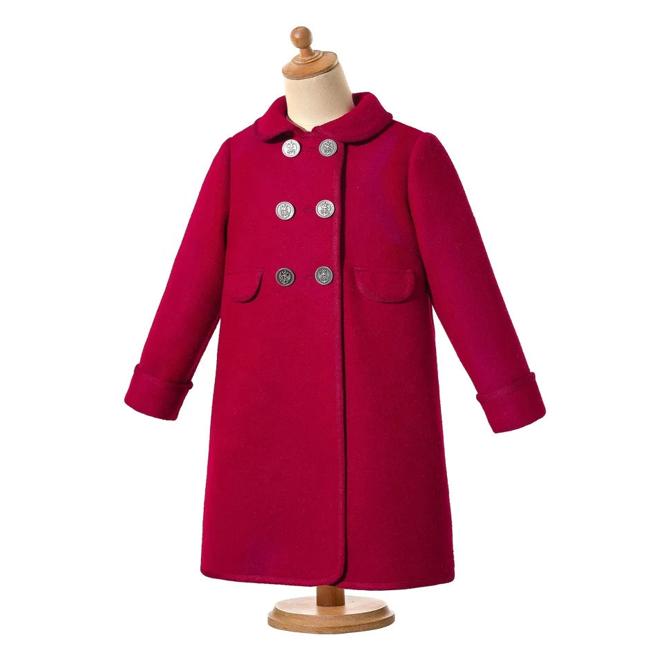 Pettigirl new Popular Solid Color Red Warm Children Girls' Jackets & Coats Latest and Stylish 1BAG=1PCS