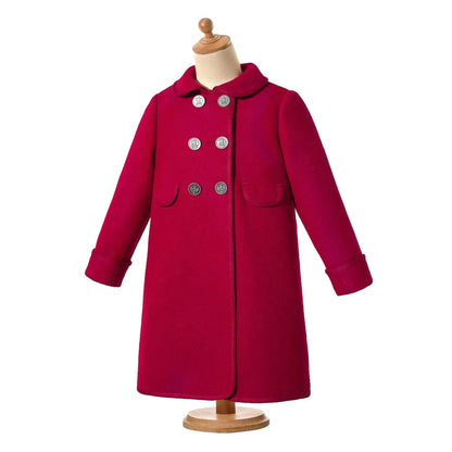 Pettigirl new Popular Solid Color Red Warm Children Girls' Jackets & Coats Latest and Stylish 1BAG=1PCS
