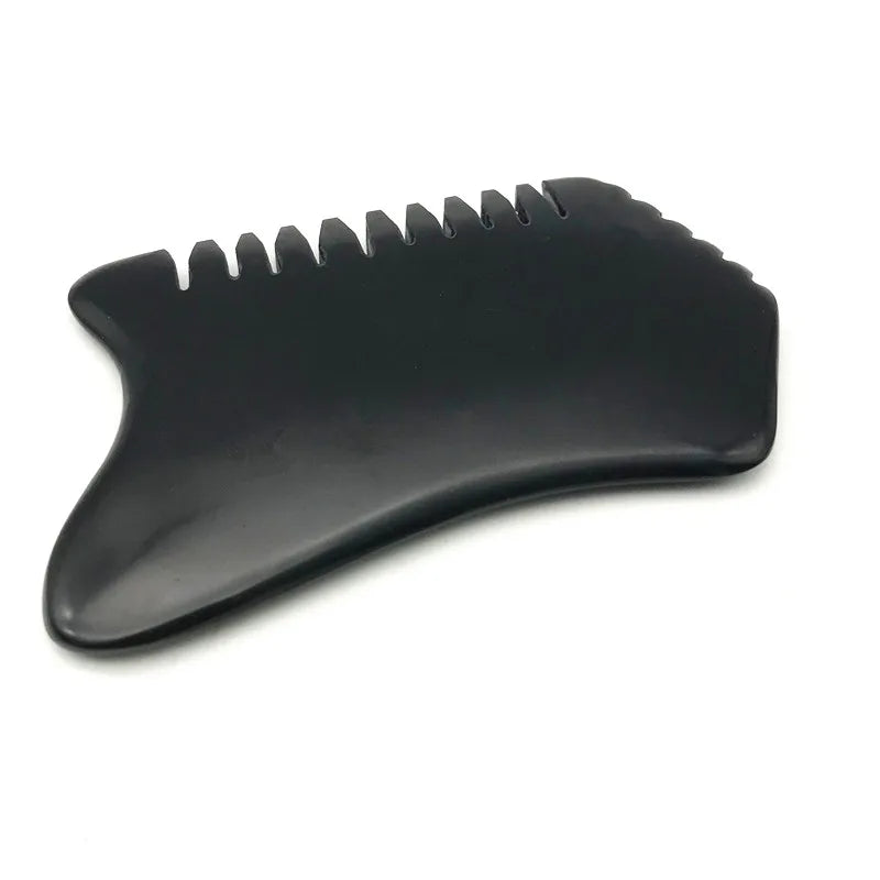 Guasha Comb Massage Guasha Board Jade Gua Sha Scraping Black Bian Stone Gua Sha Tool
