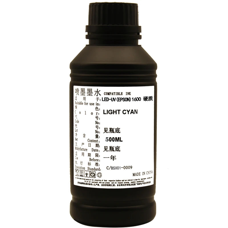 Wholesale UV Ink for Eps I1600 U1 Printhead Uv Flatbed Printer Ink 500ml Bottles LED Uv Ink for Wall Printer Cmykw Eps I1600 Ink