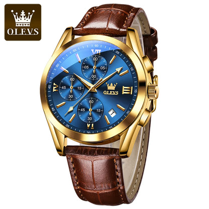 OLEVS 2872 Luxury Original Quartz Watches Chronograph Luminous Hands Waterproof Wristwatches for Men Montre Relojes Pour Homme