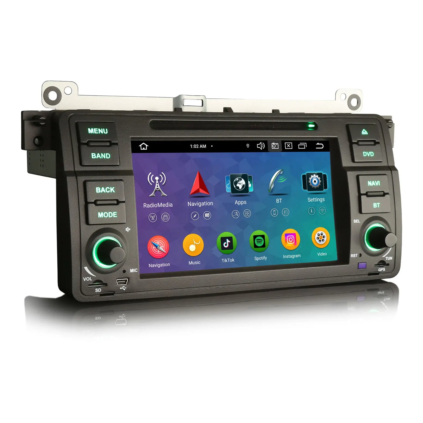 Erisin ES6546B Android 14.0 Auto Stereo GPS Navi 4G Wireless CarPlay for DVD Player DSP DAB SWC Dashboard Reversing Aid Car