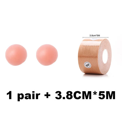 Bras for Women Adhesive Invisible Bra Nipple Pasties Covers Breast Lift Tape Push Up Strapless Pads Sticky Seamless Backless