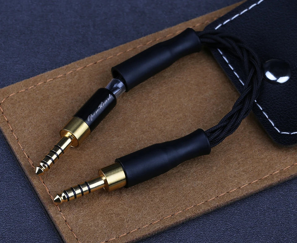 OPENHEART 8 Core High Purity Silver 4.4mm Balanced Male to 4.4mm Balanced Male Audio Adapter Cable 4.4 Male to Male Adapter