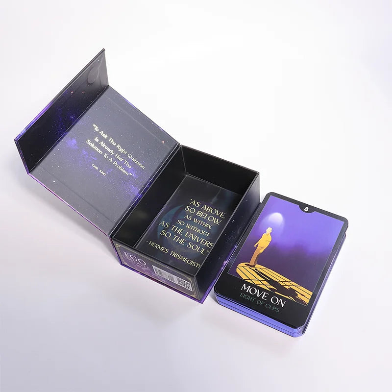 Custom Premium Tarot Deck Printed Eco Friendly 24K Gold Tarot Cards German Wholesale
