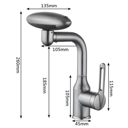 COMO Classic 304 Stainless Steel Brushed Nickel Bathroom Basin Sink Faucet Tap