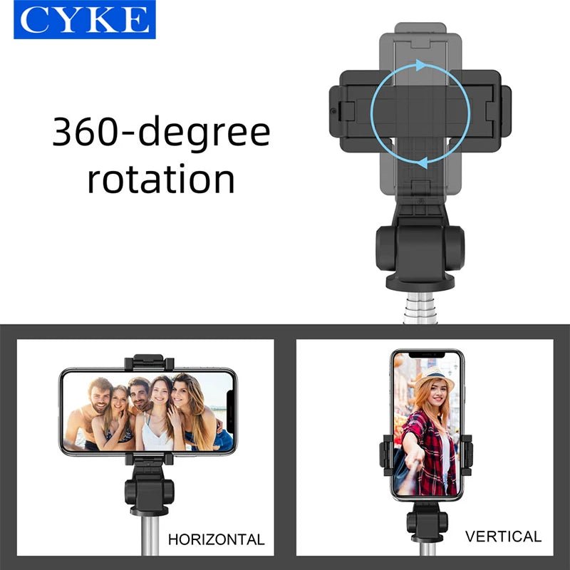 CYKE L01s Selfie Stick Tripod Mini Extendable 3 in 1 Selfie Stick With Wireless Remote and Tripod Stand Holder