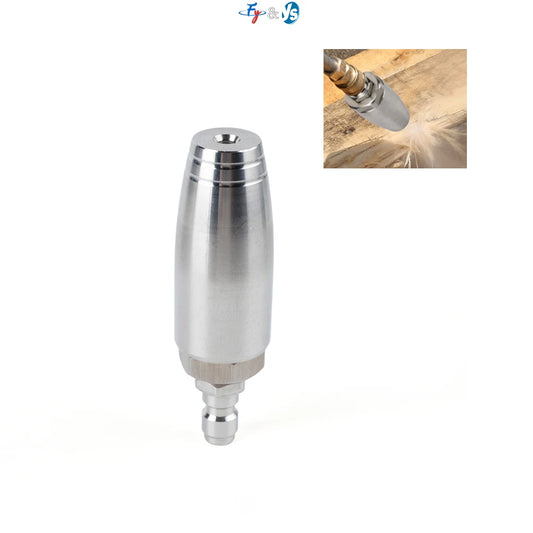 Stainless Steel 1/4'' High Pressure Quick Connect Spray Turbo Nozzle 360° Rotating for Car Washer Water Gun by PDG ibma