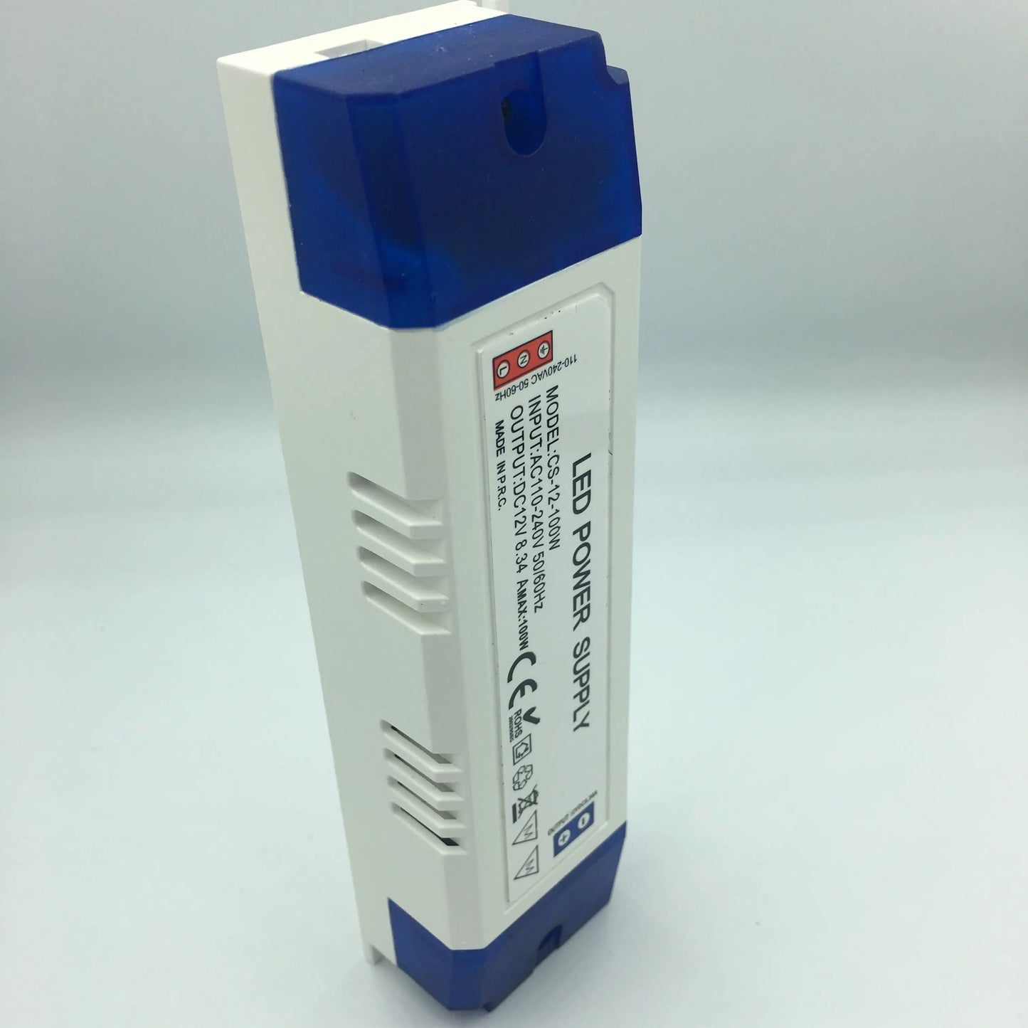 100W 12V LED Driver Single Output Switching LED Driver Supply Hagors IP20 Outdoor Power Supply Plastic Case CS-12-100W