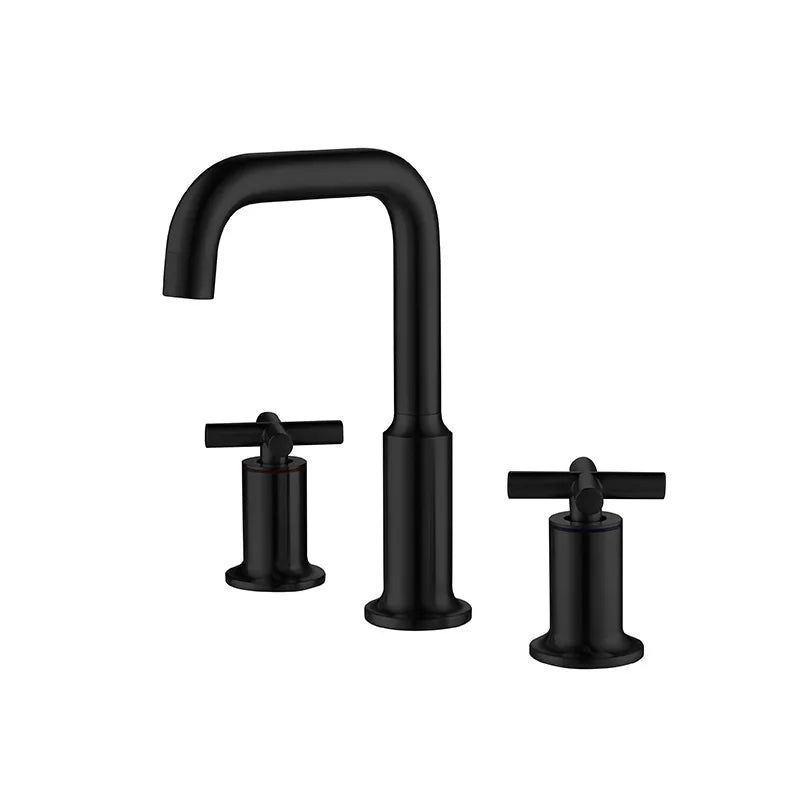 Classic Design Single Hole Bathroom Faucet Ceramic Valve Core Hot/Cold Water Basin Taps Stainless Steel for Bedroom Bathroom Use