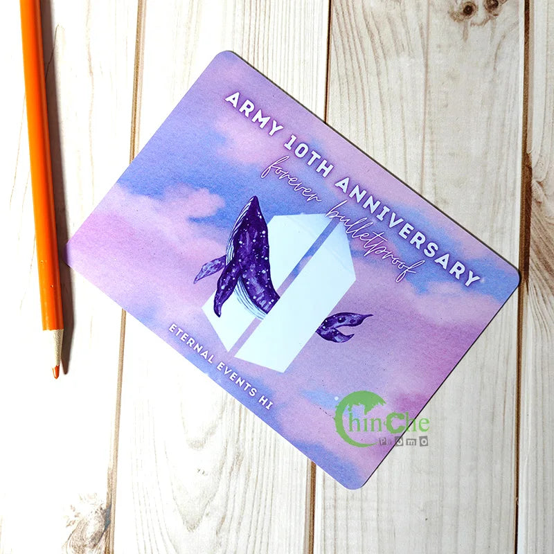No Minimum Glossy Plastic Photo Card Laminated Celebrity Badge Custom Concert Pass Badge ID Card Holder