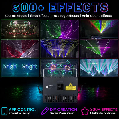 USA Warehouse iPhone Control 10w Rgb Laser Light Ktv Dj Laser Beam Lights for Parties Disco Dj Laser Light High Quality Light