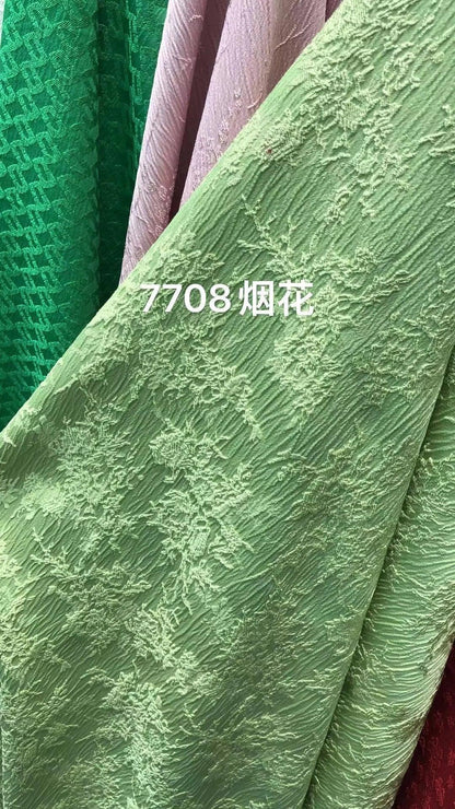 Factory Direct Wholesale 100%Polyester Woven 3D Dimensional Custom Embossed Pattern Design Stretchy Polyester Jacquard Fabrics