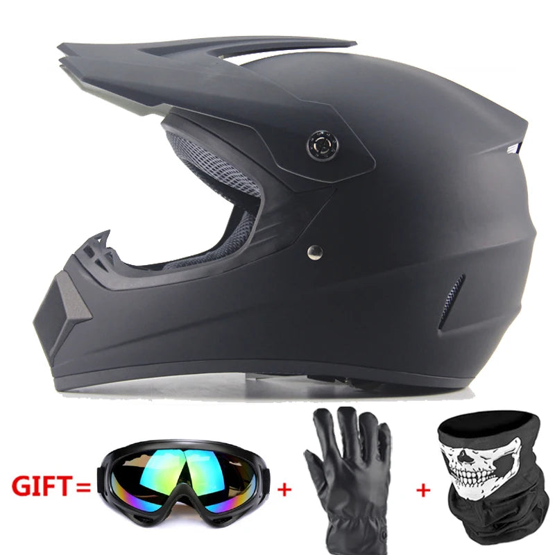 Professional Racing Casco Moto Off Road Helmet ATV Dirt Bike Downhill MTB DH Capacete Motocross Helmet With Mask Gloves Glasses