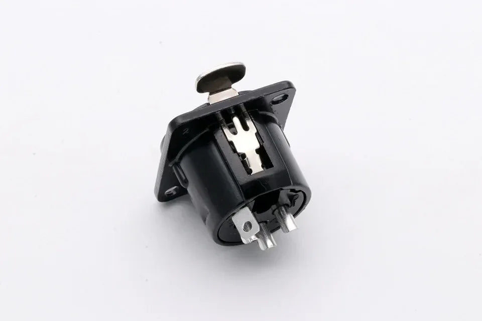 1pc 3pin XLR female socket connector, for Microphone/MIC, Panel Mount, Metal Shell +Copper Contact