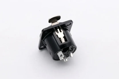 1pc 3pin XLR female socket connector, for Microphone/MIC, Panel Mount, Metal Shell +Copper Contact