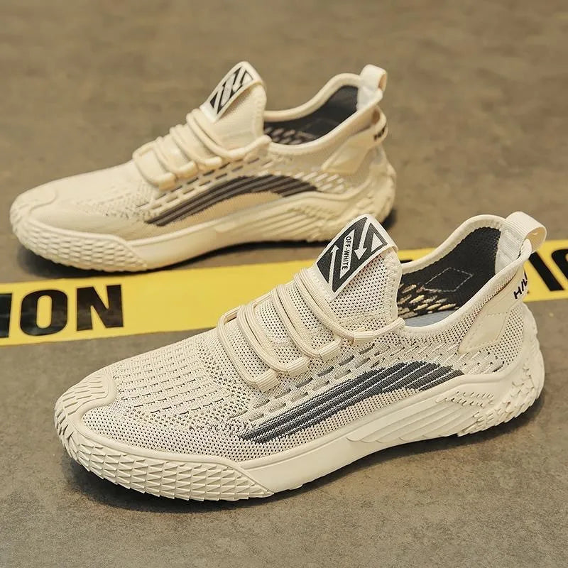YF Men's New Breathable Shoes Men's Korean Version Versatile Thick Sole Small White Shoes Sports and Casual Board Shoes