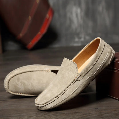 Suede Leather Man Loafers Luxury 2021 Casual Shoes For Men Boat Shoes Handmade Men Slipon Driving Shoes Male Moccasins Zapatos99
