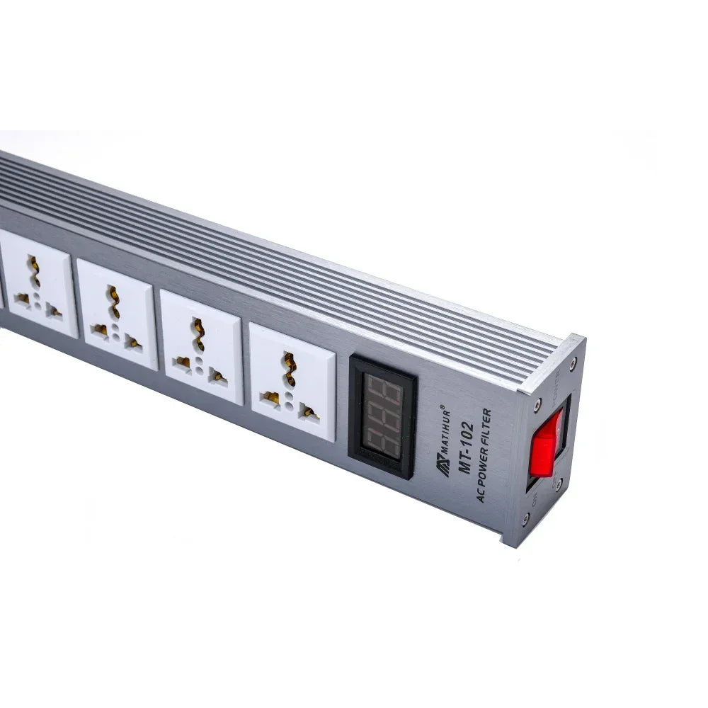 Matihur MT-102 Audio Noise AC Power Filter Power Conditioner Power Purifier Surge Protection with EU Outlets Power Strip hifi