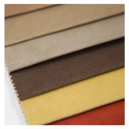 Factory Outlet Wholesale 100% Polyester Short Pile Plush Velvet Fabric Waterproof and Breathable Knitted Upholstery for Sofas