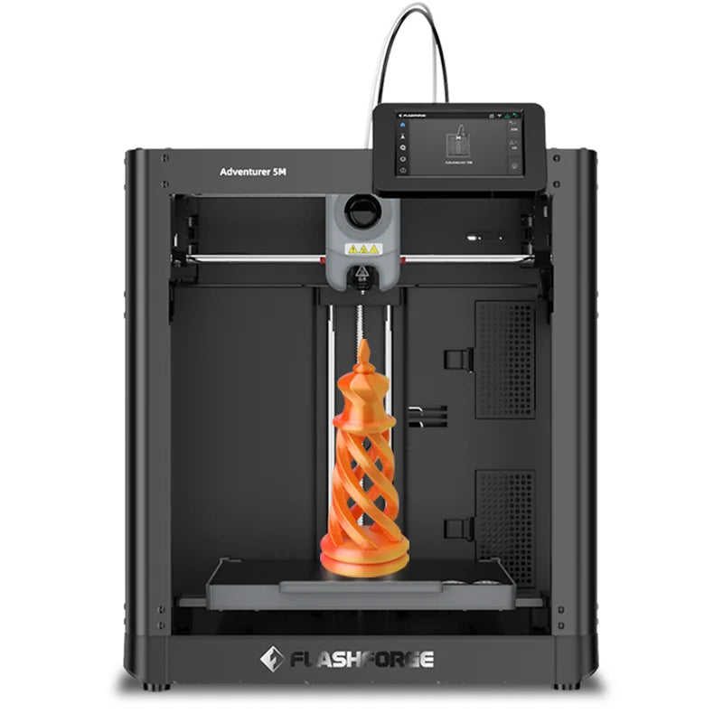 Flashforge Adventurer 5M 3D Printer Customizable FDM 600 Mm/s Speed for Prototyping Supports PLA Automatic New 1-Year Warranty